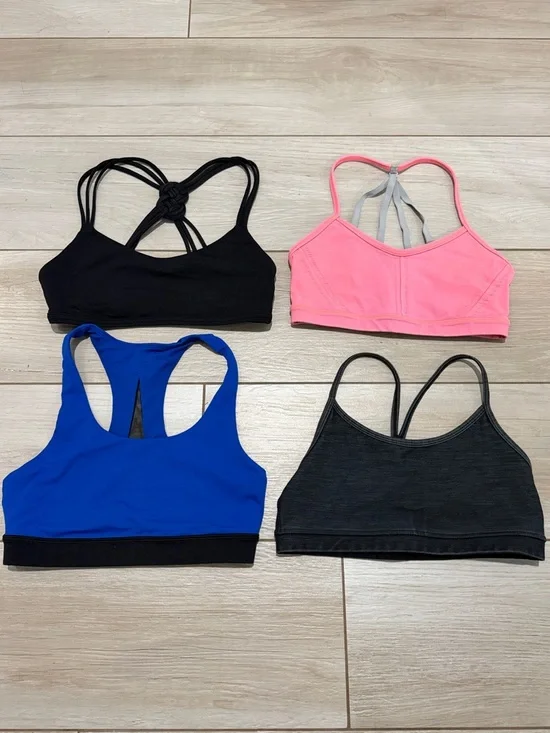 You pick! Lululemon Sports Bras Black Pink Blue Charcoal size 4 - Picture 1 of 13